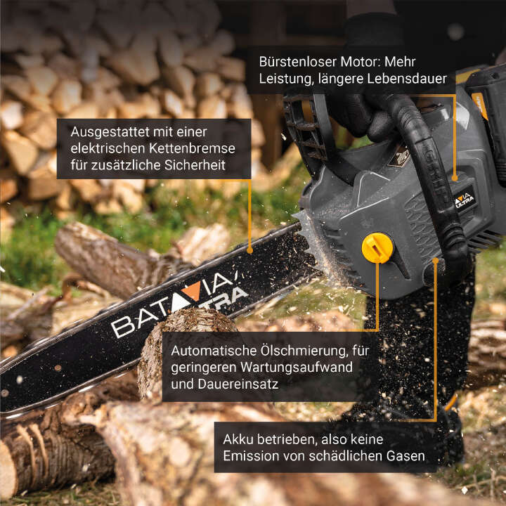 BATAVIA Akku-Kettensäge 18V 4 Ah MAXXPACK